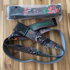 Ed Hardy Y2K leopard with snake, lotus vintage belt adjustable length NWOT